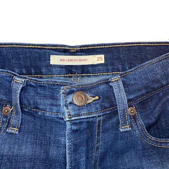 Levi's Mid Length Women Denim Shorts Women's Sz. W25 PC9-29964-0027 Summer - Picture 14 of 16
